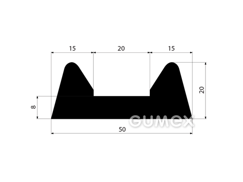 GUMMIPROFILE U-FORM - EPDM